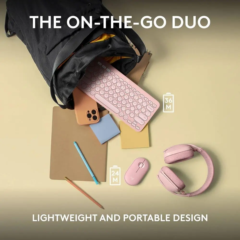Комплект (Клавіатура та Миша) Logitech Pebble 2 Combo Tonal UA (920-012241) Rose - фото 7