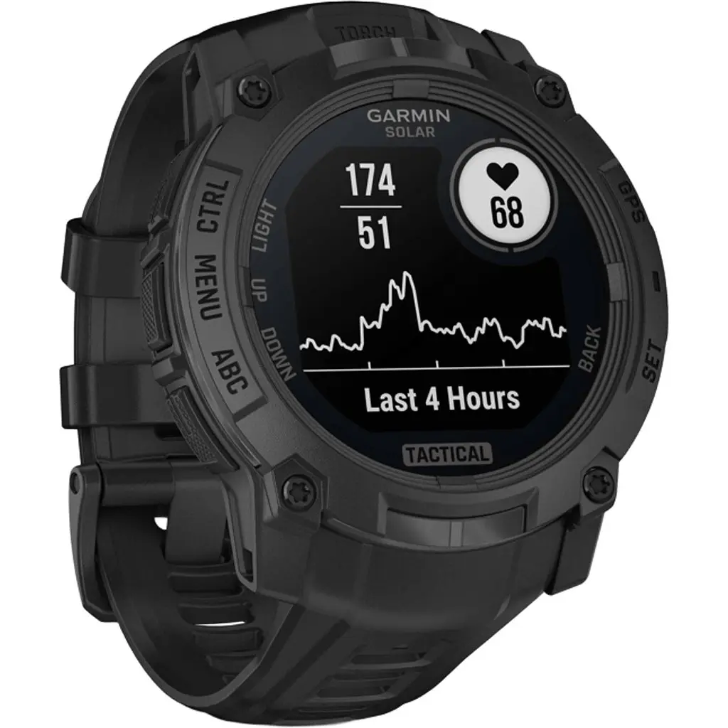 Смарт-годинник Garmin Instinct 3 Solar 50mm Tactical Edition Black with Black Band (010-02935-50) [135951] - фото 3
