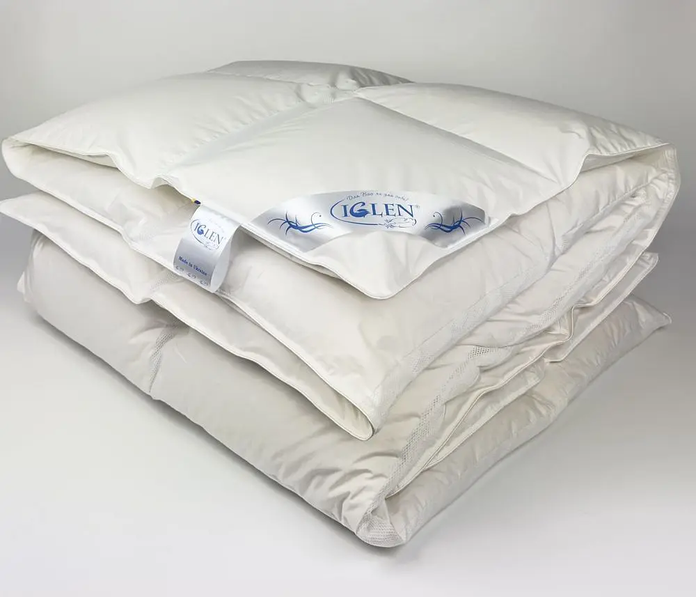 Ковдра зимова Iglen Climate-comfort пух сірий євро 200х220 - фото 4