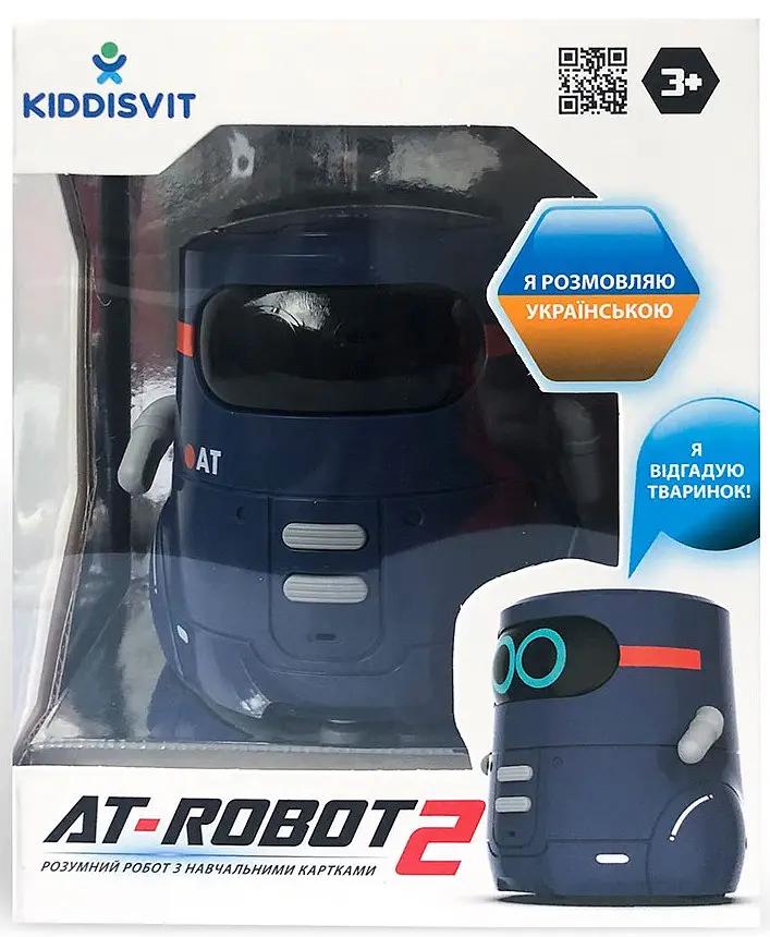 Розумний робот AT-Robot з сенсорним керуванням та навчальними картками, українська мова, темно-фіолетовий (AT002-02-UKR) - фото 7