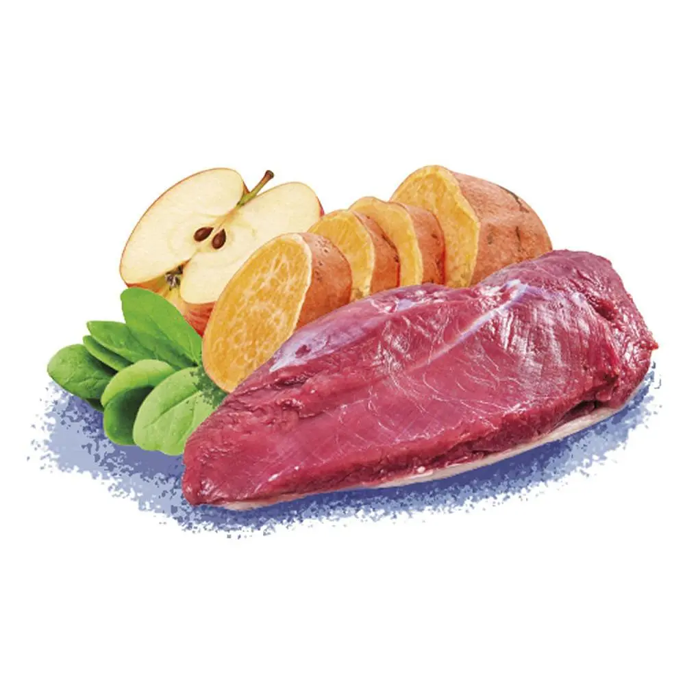 Вологий корм для дорослих собак Brit Care Christmas for Dogs Duck with Sweet Potatoes різдвяна вечеря з качкою та бататом, 400 г - фото 2