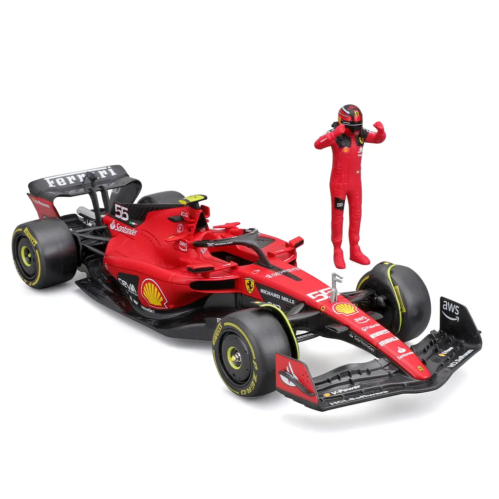 Автомодель с фигуркой Bburago Ferrari SF-23, 1:24 в ассортименте (18-26809) - фото 6