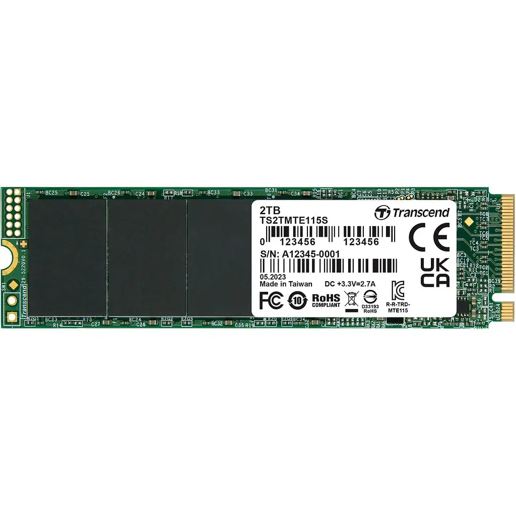 Накопичувач SSD Transcend m.2 NVMe 2TB (TS2TMTE115S)