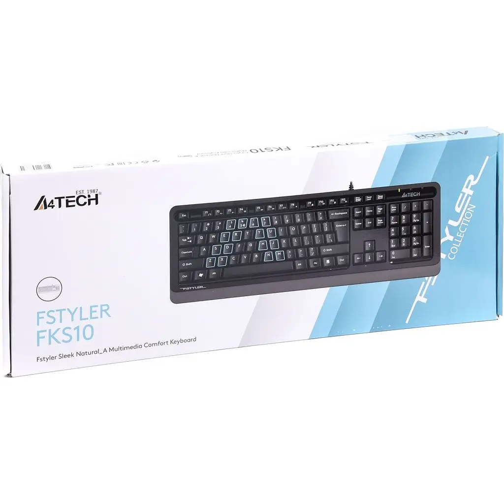 Клавіатура A4Tech Fstyler FKS10 Grey [122257] - фото 4