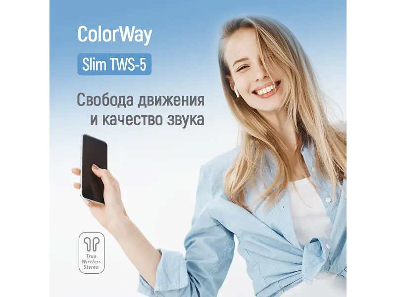 Навушники TWS ColorWay Slim TWS-5 White (CW-TWS5WT) - фото 7