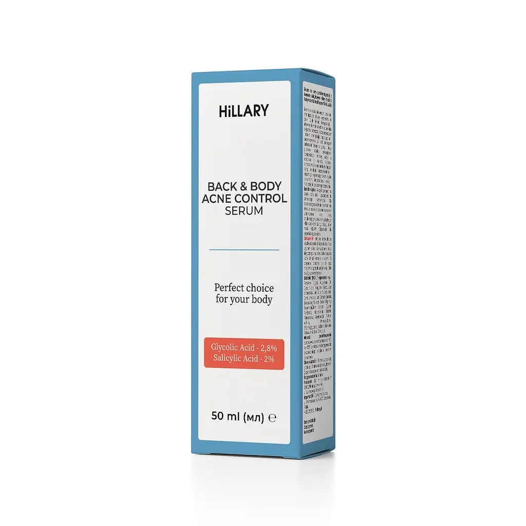 Сироватка для проблемної шкіри з саліциловою кислотою Back & Body Acne Control serum Hillary 50 мл - фото 4