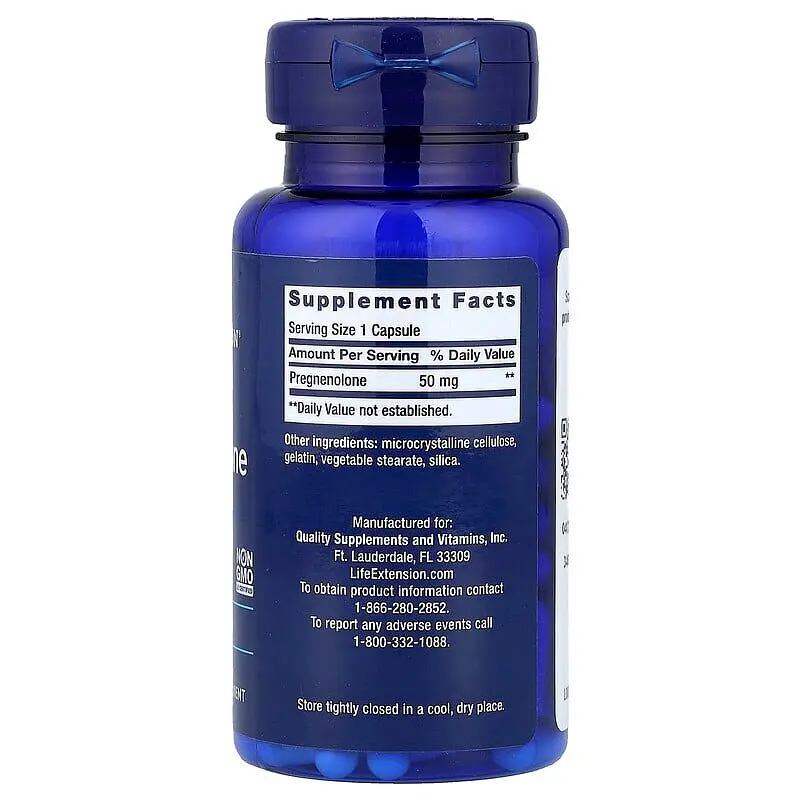 Натуральна добавка Pregnenolone 50 mg, 100 таблеток Life Extension vit0004255 - фото 2