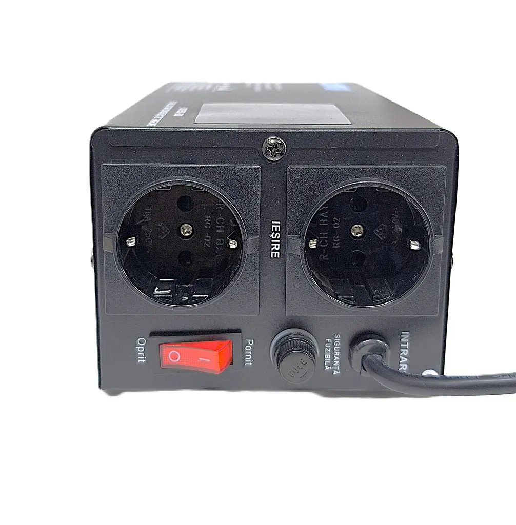 Стабілізатор напруги релейний Conter SVRS-500 375Вт,500ВА 150–270V однофазний, LED дисплей, 2 євророзетки, захист від перевантажень - фото 3