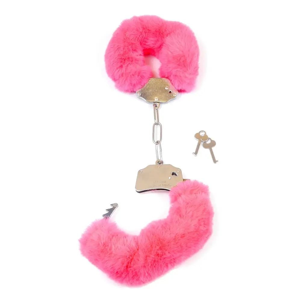Наручники з хутром Fetish B-Series Furry Cuffs, рожеві - фото 4