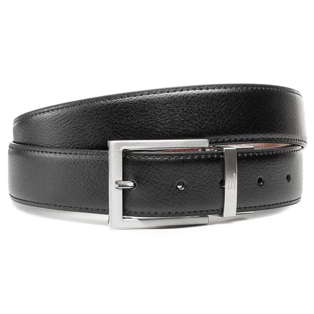 Ремінь чоловічий шкіряний Semi Line Black/Brown (P8231-0 L) 110 см - фото 4