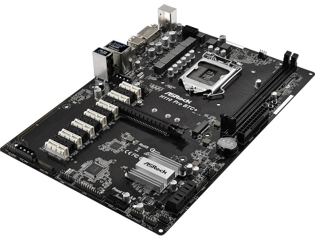 Материнська плата ASRock H110 Pro BTC+ LGA 1151v1 (H110 Pro BTC+) Б/В - фото 2