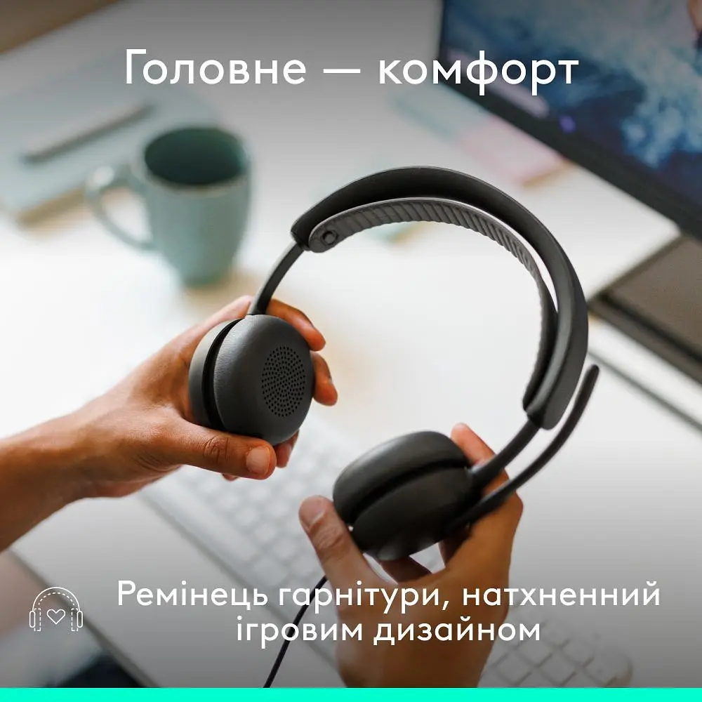 Гарнітура Logitech Zone Wired 2 USB Graphite (981-001619) - фото 3