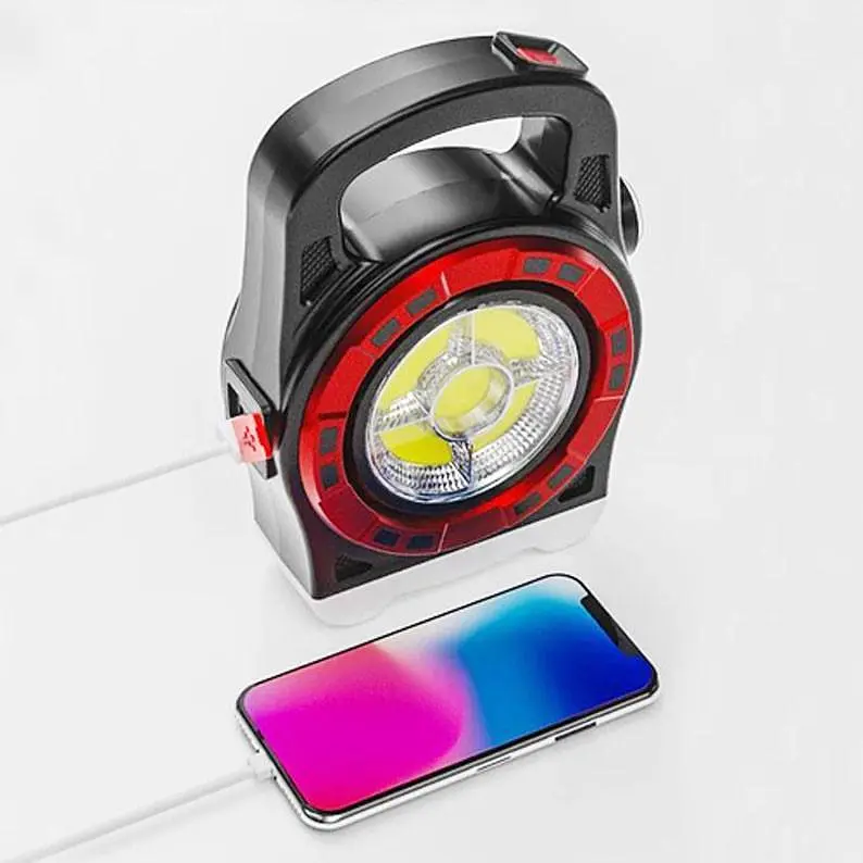 Кемпінговий ліхтар HB-6678L (LED+52SMD+SMD) + сонячна панель + Power Bank + microUSB (3 режими) - фото 2