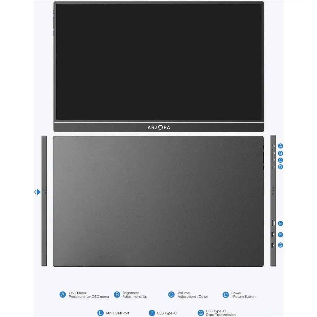 Портативний монітор Arzopa S1 Table [111056] - фото 3