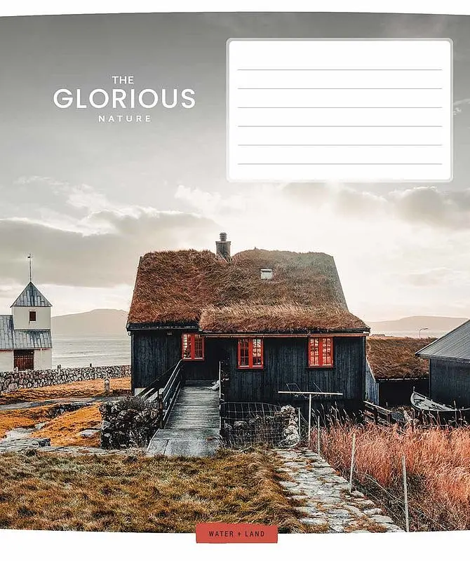 Зошит загальний Школярик Glorious nature у лінію 24 аркушів 25 шт. (024-3376L) - фото 4