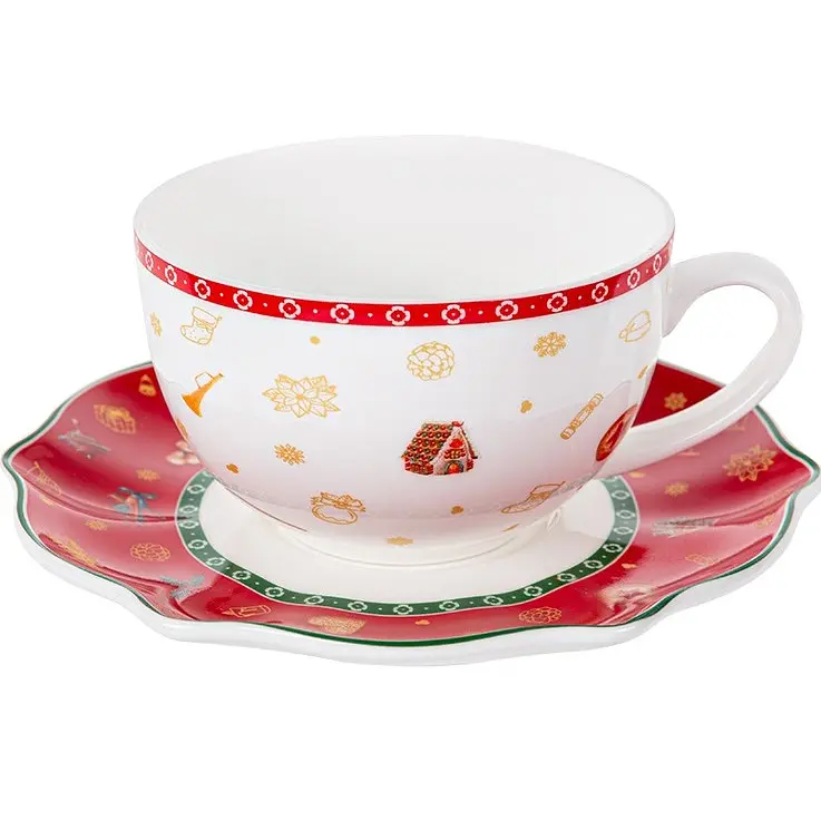 Чайный набор Lefard Christmas Delight, 250 мл, белый с красным (985-145) - фото 2