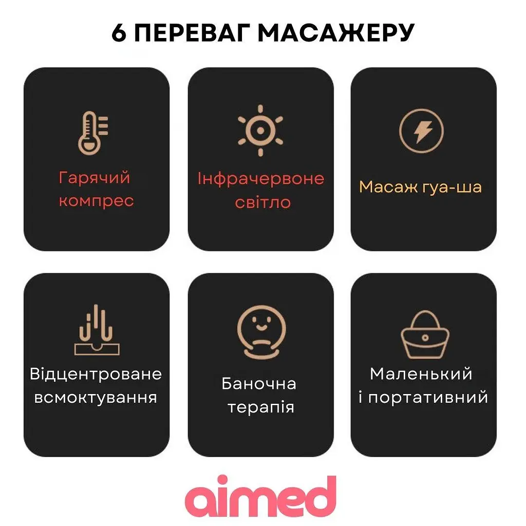 Баночный антицеллюлитный массажер AIMED Guasha Master цвет черный - фото 5