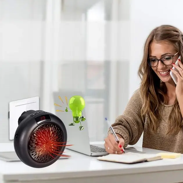 Потужний портативний обігрівач тепловентилятор дуйка Wonder Heater 900W - фото 5