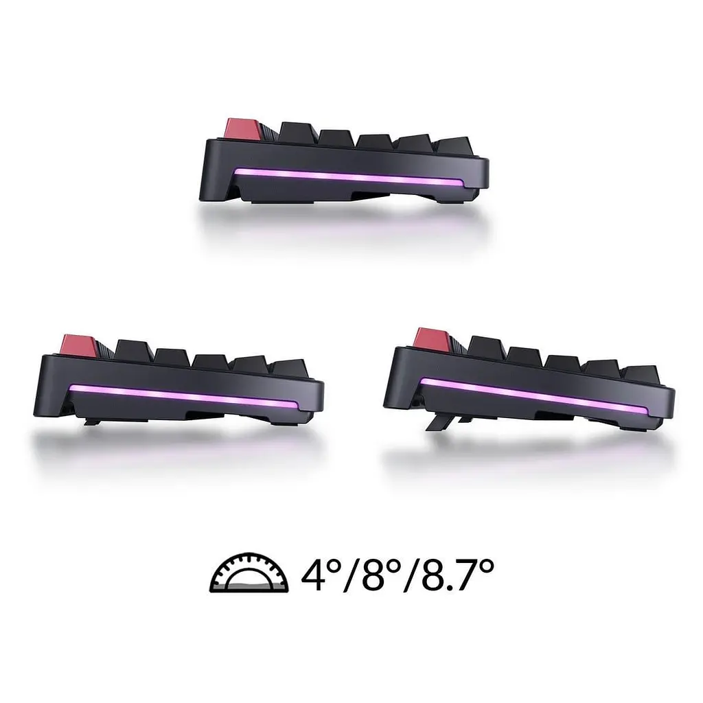 Клавиатура Keychron C3 Pro V2 87Key K pro Red USB-A QMK Hot-swap 8K EN/UKR RGB Black (C3PX-H1-UA) - фото 6