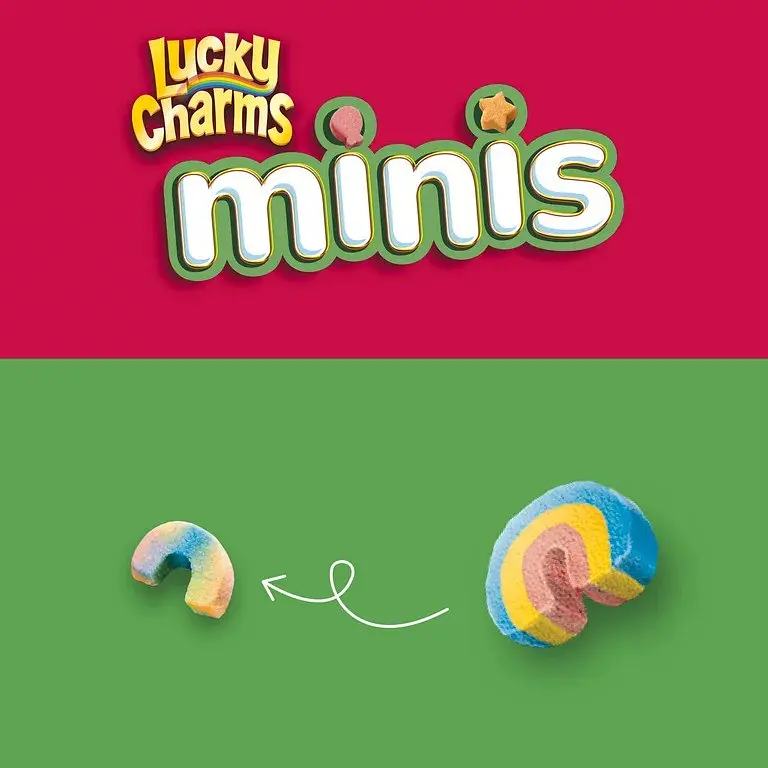 Сухий сніданок Lucky Charms Minis Cereal with Marshmallows Family Size 527г - фото 2