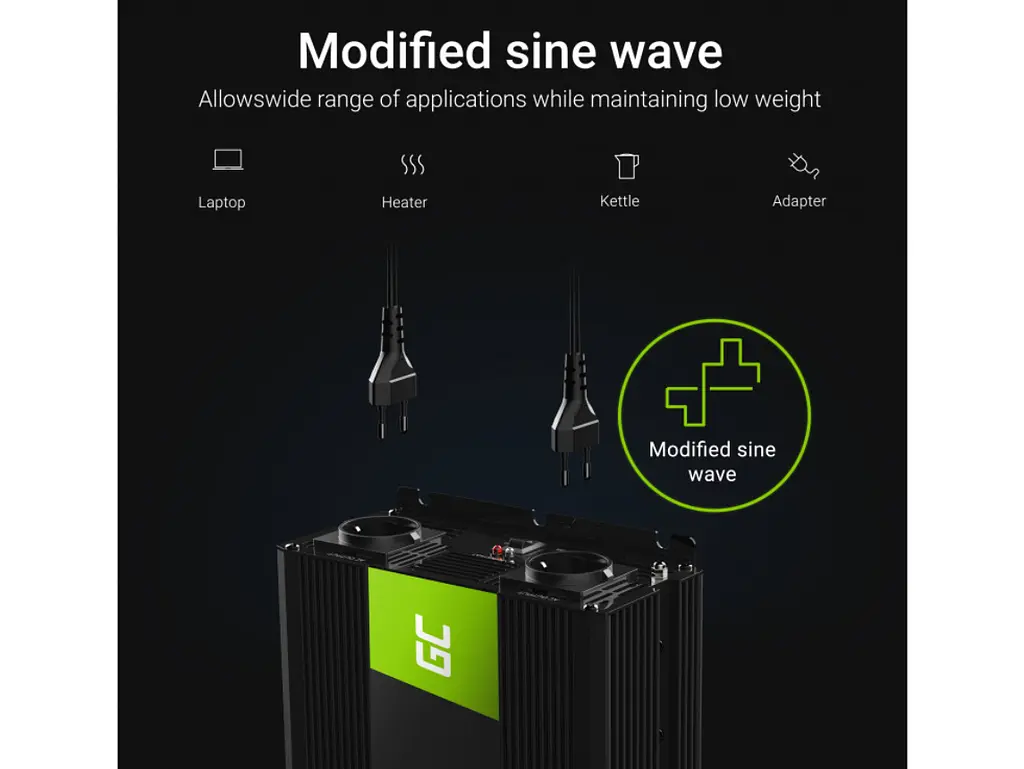 Перетворювач напруги інвертор Green Cell 24V на 230V 1500W/3000W - фото 6