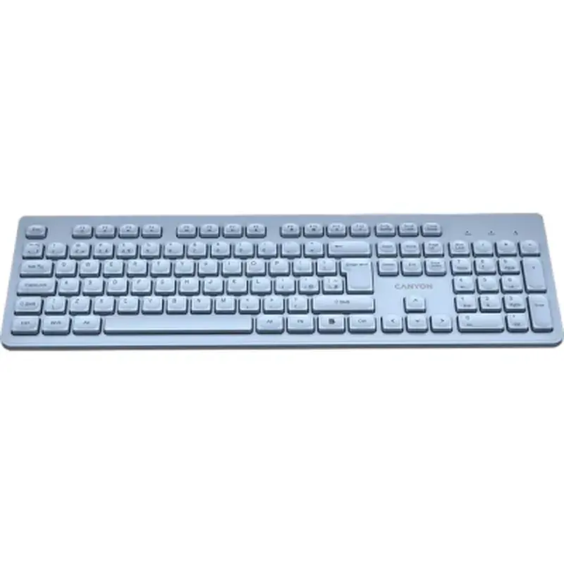 Клавіатура Canyon HKB-W01 Silent Wireless UA Blue (CNS-HKBW01BL) - фото 3
