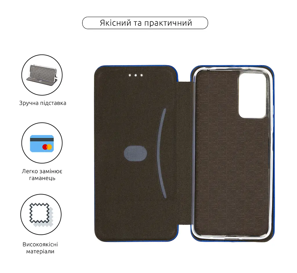 Чехол-книжка для Xiaomi Redmi Note 12S 4G, G-Case, синий, кожаный чехол-книжка из экокожи (PU) и TPU, с магнитом, с подставкой и вместительным кардхолдером, противоударный, защита всего корпуса, ArmorStandart (ARM67508) - фото 3