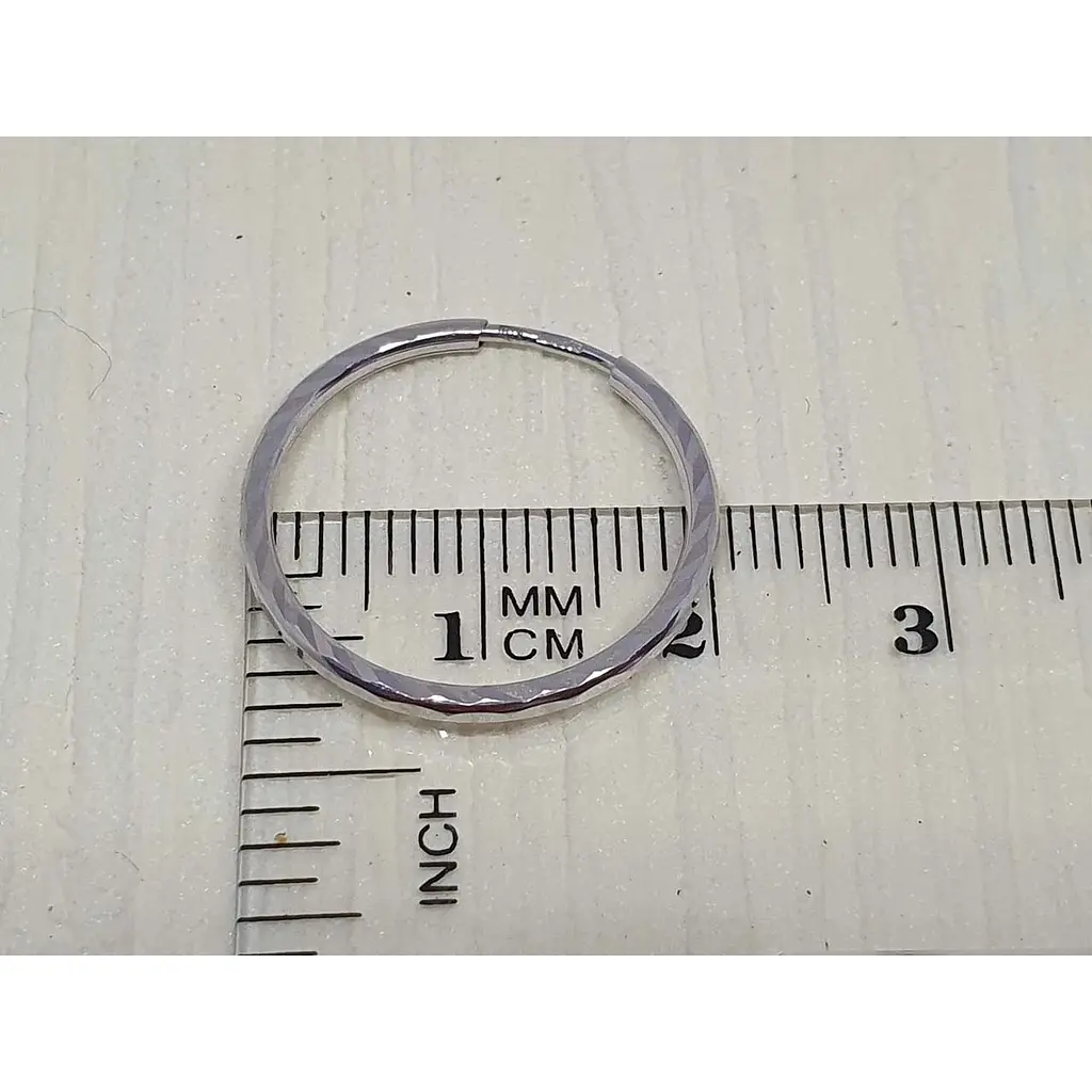 Золоті сережки-кільця Favoritum з алмазною гранню. 210059А_Б - фото 2