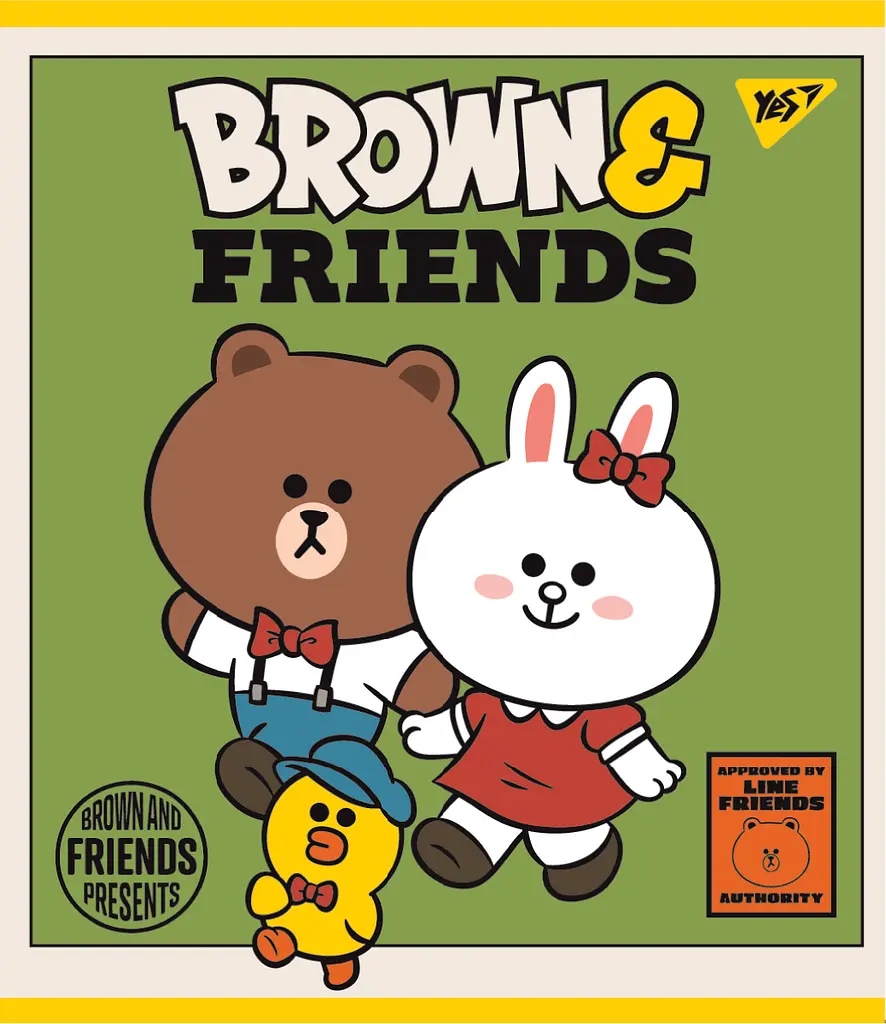 Зошит Yes Line Friends А5 в лінійку 12 аркушів (766806) - фото 2