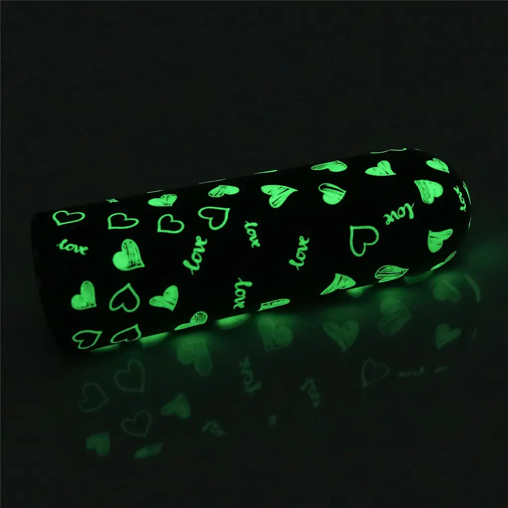 Вібратор для клітора Lovetoy Heart Massager Glow In The Dark 8.5 см чорний - фото 15