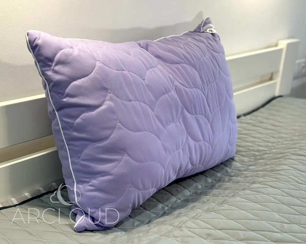 Ковдра зимова ArCloud Floral Lavander 170*205 у сумці + 2 подушки з кантом ArCloud Floral Lavander 50*70 у сумці + постільна білизна LARA сатин двоспальна модель на вибір - фото 6
