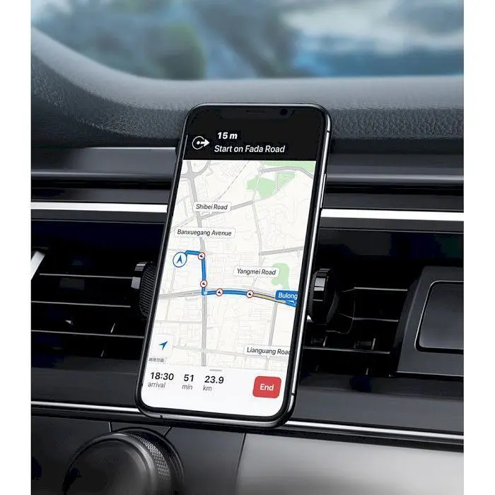 Автотримач Baseus Steel Cannon Air Outlet Car Mount Silver (SUGP-0S) [72641] - фото 7