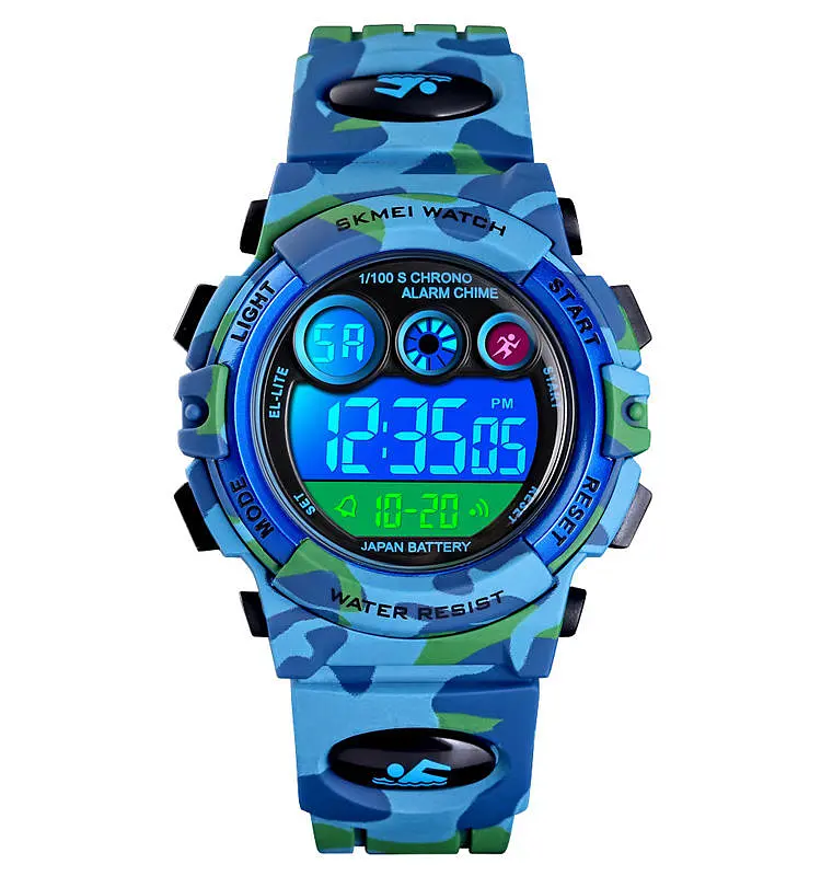 Дитячий наручний годинникSkmei 1547 Camouflage Light Blue, 1547CMLTBU (17147) - фото 2