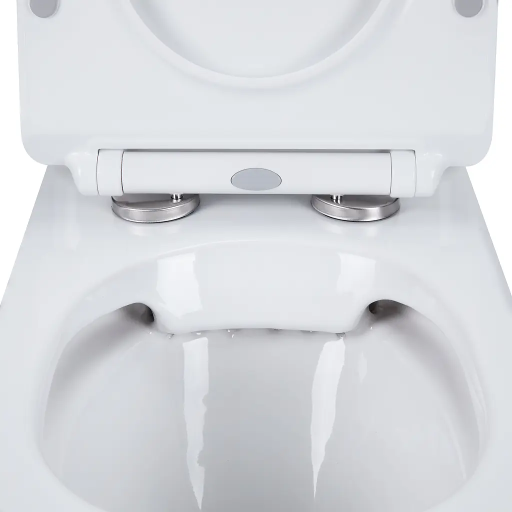 Унитаз-компакт Qtap Presto безободковый с сиденьем Soft-close QT24221217AW, Белый - фото 5