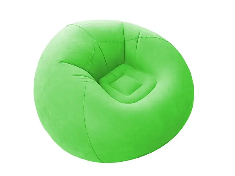 Надувне крісло-пуф Inflatable Sofa / Надувне крісло-мішок 110х110х85 см Зелений - фото 5