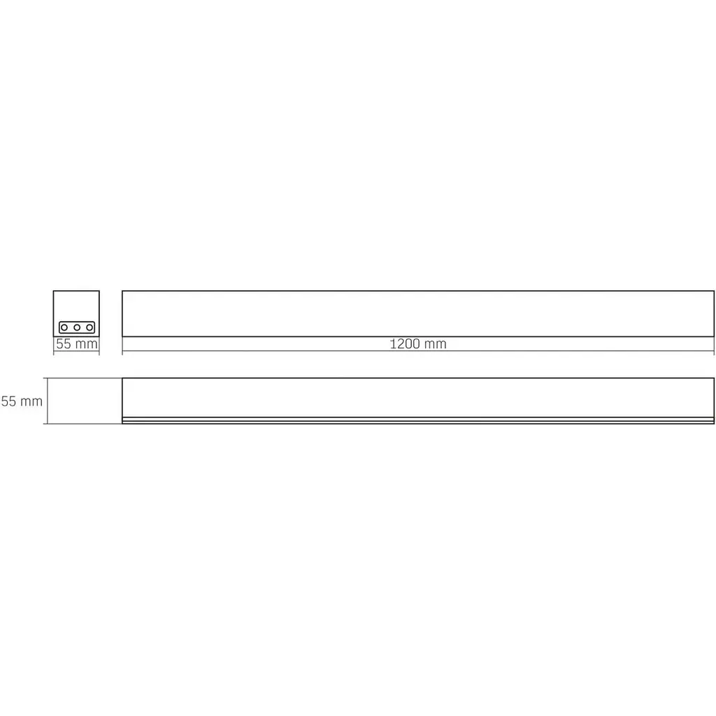 Светильник линейный Videx LED магистральный BNL02 50W 1.2М 5000K 220V черный (VL-BNL02-50125B) - фото 15
