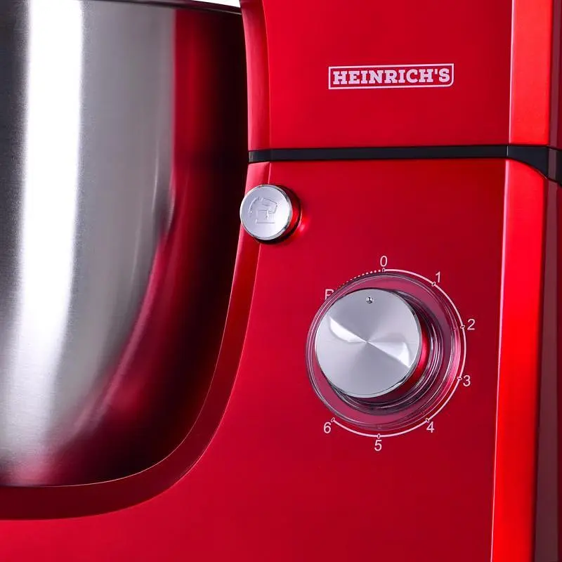 Кухонний комбайн-тестоміс 3 до 1 Heinrich's HKM 8083 Red 10 л - фото 6