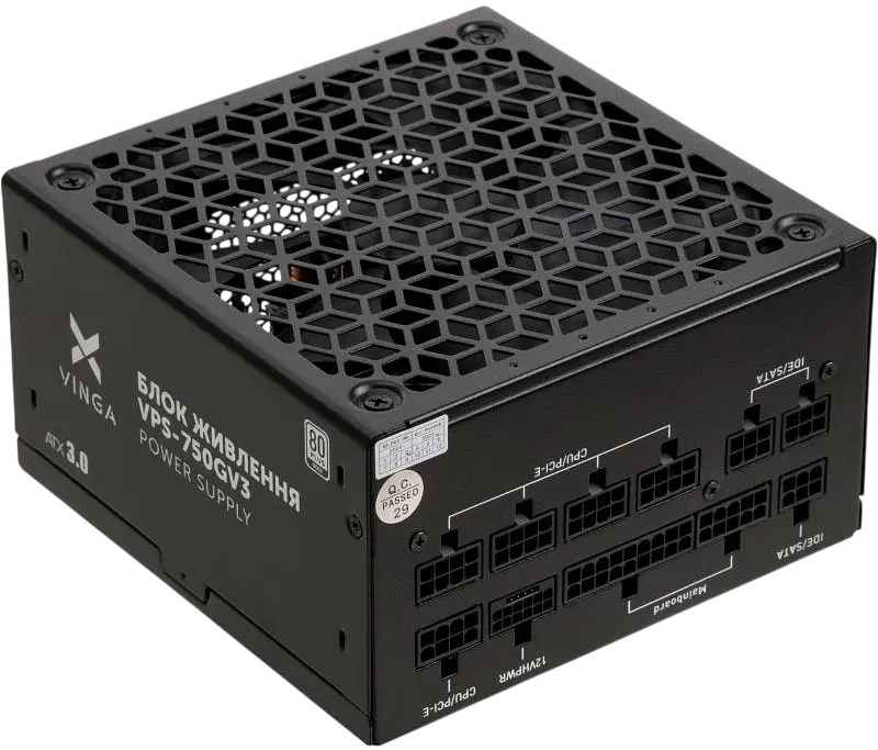 Блок живлення Vinga 750W 80+ Gold Black (VPS-750GV3)