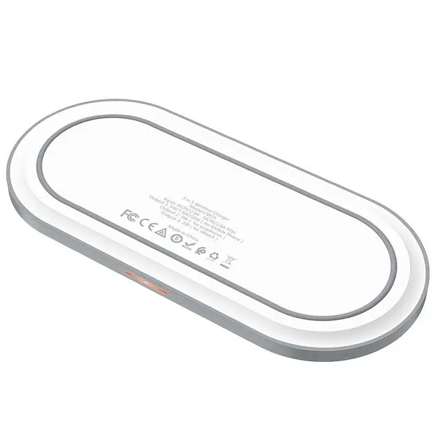 Беспроводное зарядное устройство Hoco Handsome 3-in-1 Charger CW24 (White) [58571] - фото 3