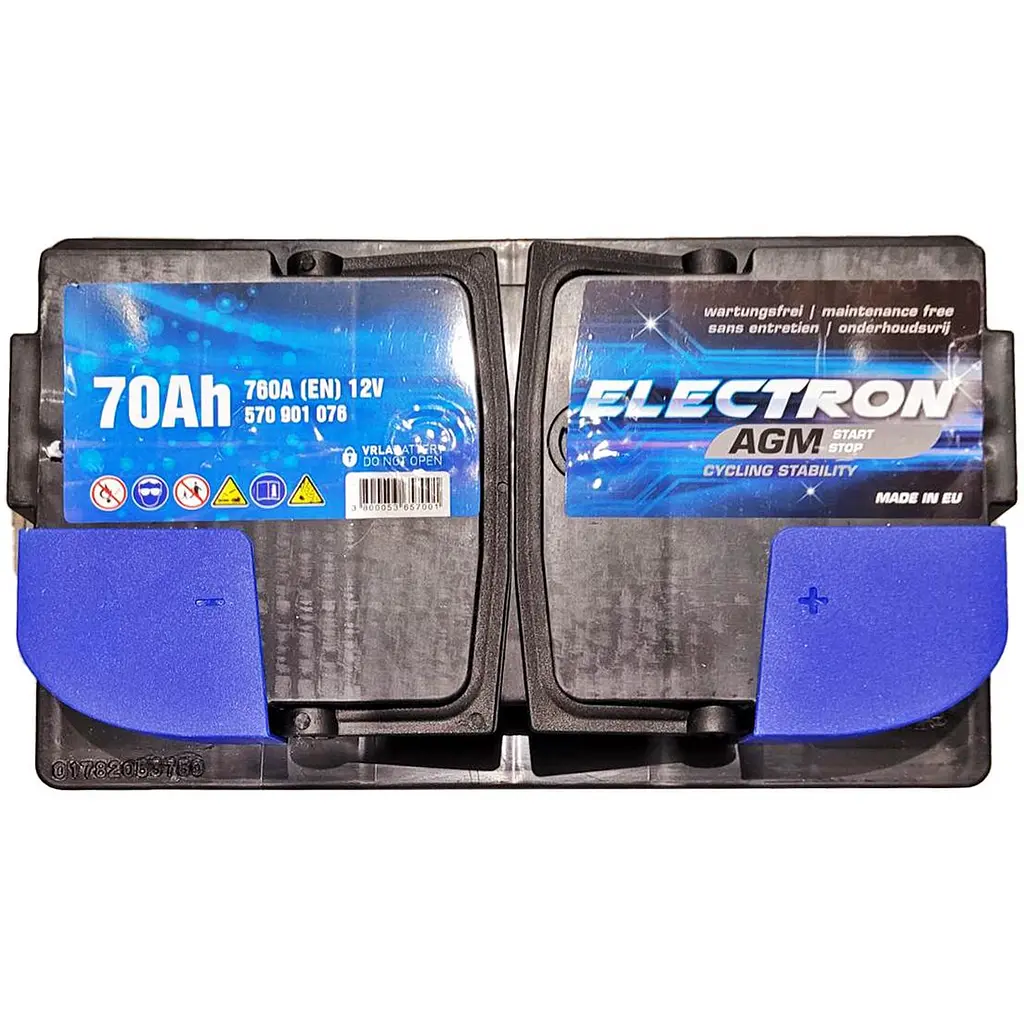 Автомобільний акумулятор Electron Start-Stop AGM 6СТ-70Ah (-/+) 760А (EN) - фото 2
