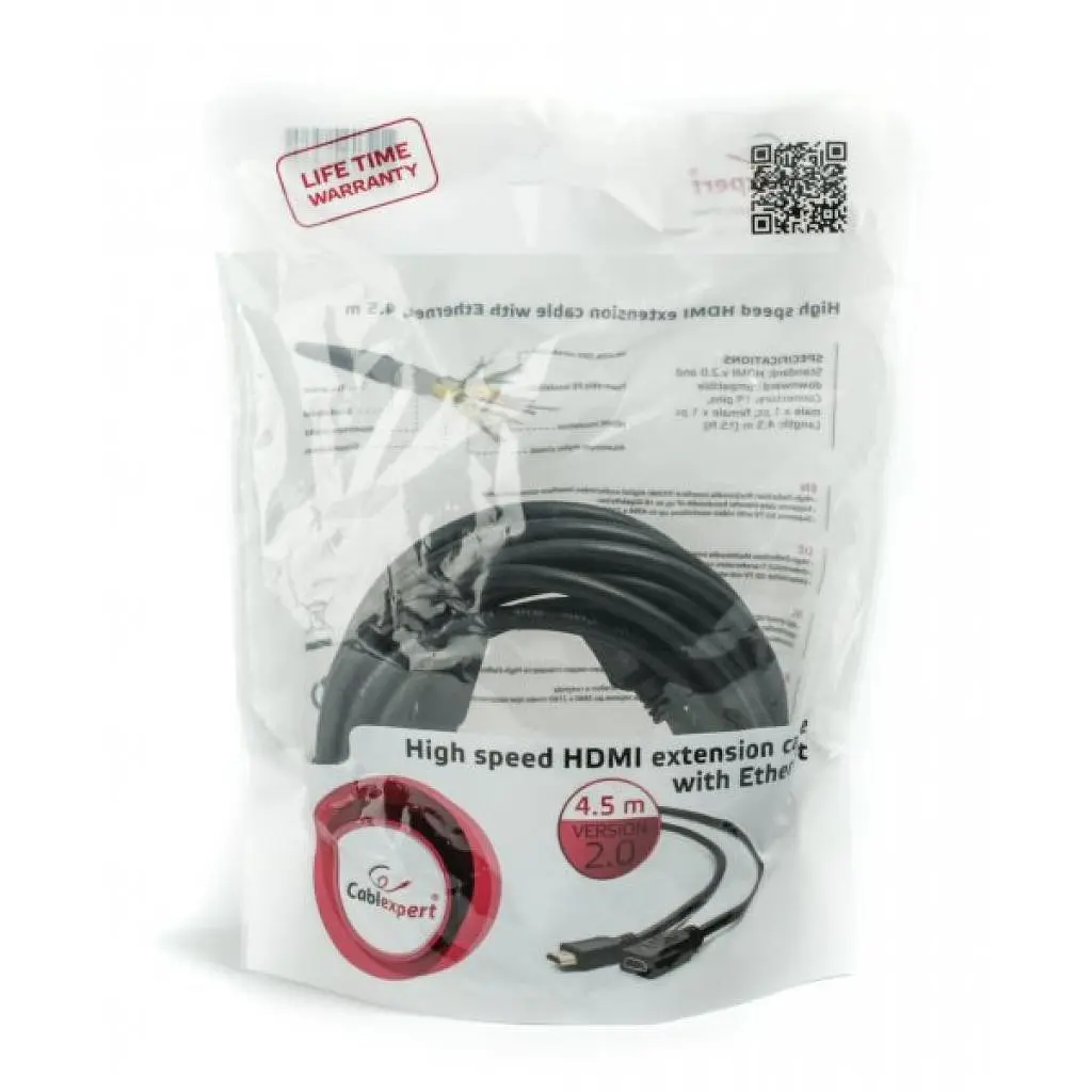 Кабель мультимедійний HDMI M to HDMI F 4.5m Cablexpert (CC-HDMI4X-15) - фото 2