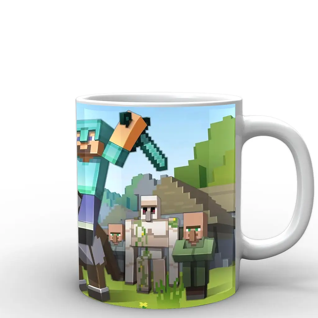 Кружка GeekLand Minecraft Майнкрафт Стив MС.02.028 330 мл синяя - фото 2