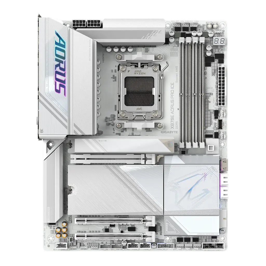Материнська плата Gigabyte X870E Aorus Pro Ice Socket AM5 (X870E AORUS PRO ICE) - фото 3