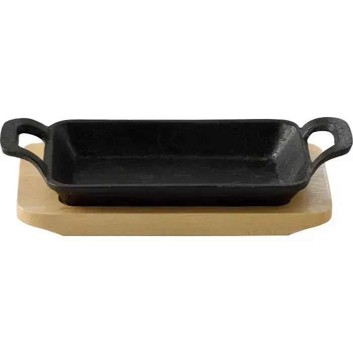 Чавунна мініформа з сервер. дошкою MasterPro Foodies сook&share, 17х10 см (BGMP-3807-4) - фото 2