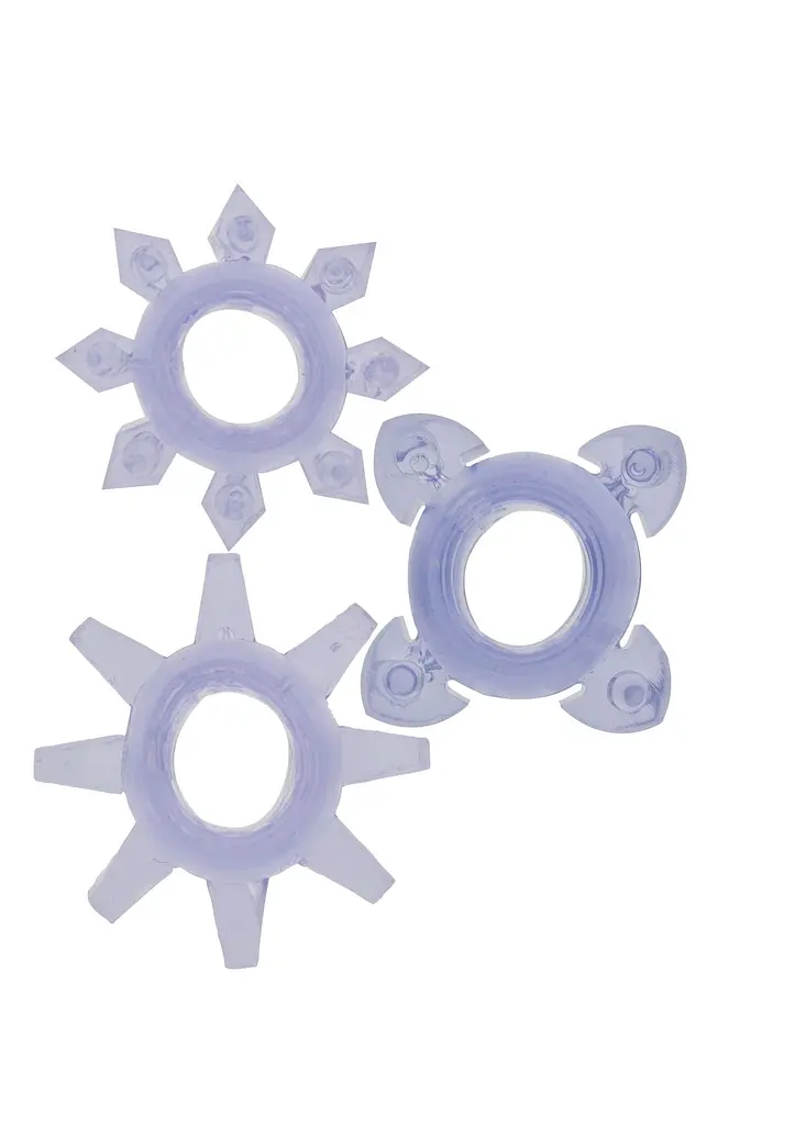 Ерекційне кільце ToyJoy Tickle C-Rings, 3шт (фіолетовий) - фото 3