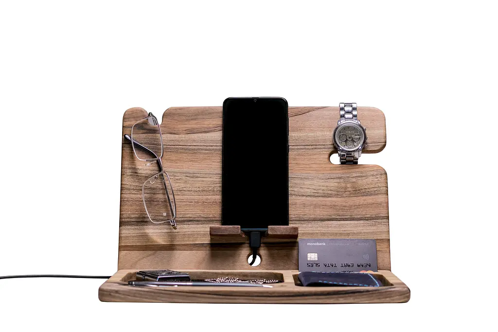 Підставка з дерева для мобільного телефону ecoWalnut 300x223x201 мм - фото 6