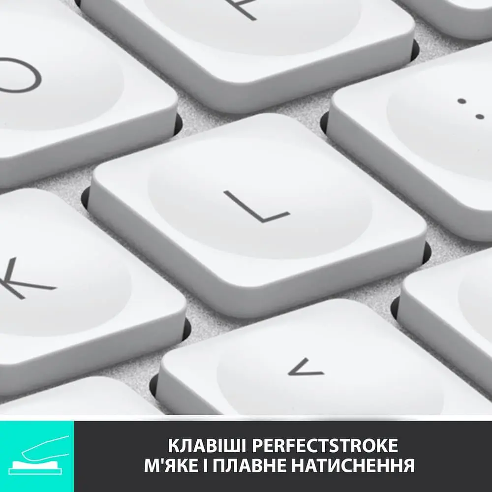 Клавіатура Logitech MX Keys Mini For Mac Wireless Illuminated Pale Gray (920-010526) - фото 3