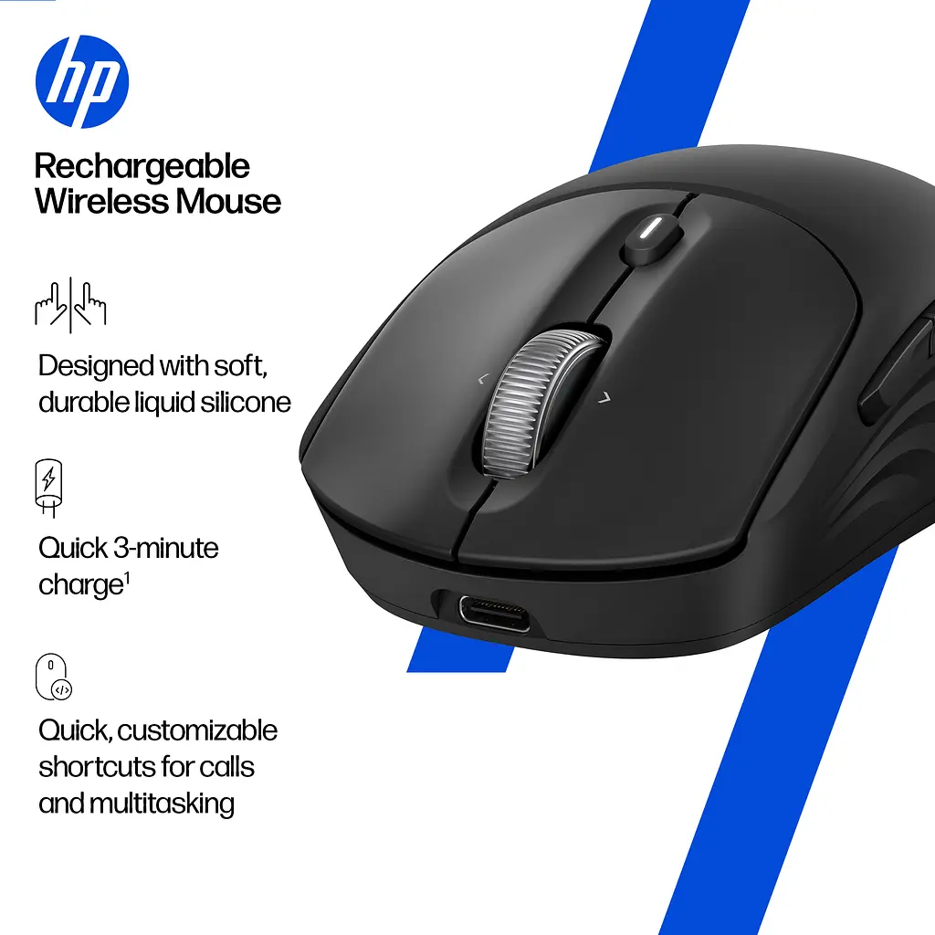 Компьютерная мышь HP 700 Rechargeable WL/BT черный teh0014003 - фото 2