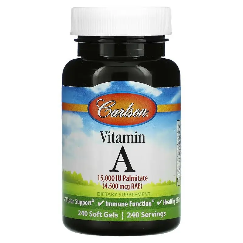 Амінокислота Vitamin A 15000 IU, 240 капсул Carlson Labs vit0003977