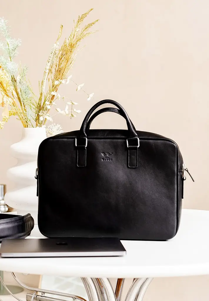 Шкіряна ділова сумка Briefcase 2.0 чорний - фото 2